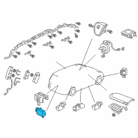 OEM Honda Crosstour Sensor Assy., Satellite Safing(Denso) Diagram - 77975-STX-A01