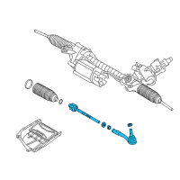 OEM 2013 BMW 640i Gran Coupe Tie Rod Assembly Diagram - 32-10-6-784-716