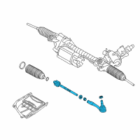OEM 2016 BMW 535d Tie Rod Assembly Diagram - 32-10-6-784-716