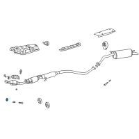 OEM 2006 Toyota Prius Exhaust Pipe Gasket Diagram - 17451-21060