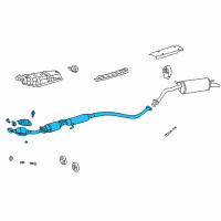 OEM Toyota Prius Front Pipe Diagram - 17410-21261