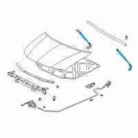 OEM 2001 Acura MDX Stay Assembly, Hood Opener Diagram - 74145-S3V-A01