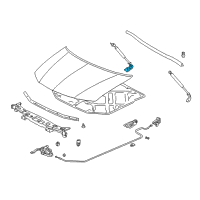 OEM 2005 Acura MDX Bracket, Passenger Side Hood Shock Absorber Diagram - 74146-S3V-A00