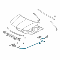 OEM 2002 Acura MDX Wire Assembly, Hood Diagram - 74130-S3V-A00