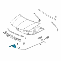 OEM Acura Lock Assembly, Hood Diagram - 74120-S3V-A11