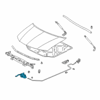 OEM 2002 Acura MDX Lock Assembly, Hood Diagram - 74120-S3V-A01