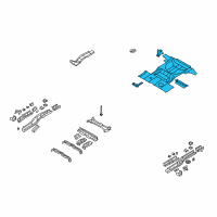 OEM 2008 Lincoln MKX Floor Pan Assembly Diagram - 7T4Z-7811215-A