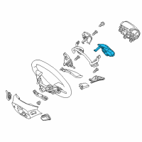 OEM Hyundai Ioniq Steering Remote Control Switch Assembly, Left Diagram - 96710-F2030-MGS