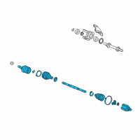 OEM Acura Driveshaft Assembly, Driver Side Diagram - 44306-TV9-A01