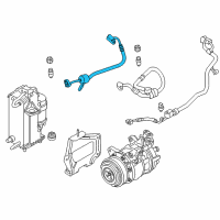 OEM BMW 530e xDrive Pressure Hose, Compressor-Condenser Diagram - 64-53-9-309-004