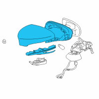 OEM 2019 Lexus GS300 Cover, Outer Mirror Diagram - 8794A-30E00-A1