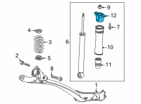 OEM 2021 Chevrolet Trailblazer Shock Mount Diagram - 42481492