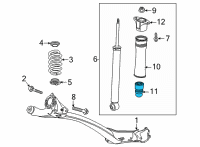 OEM Buick Encore GX Strut Bumper Diagram - 42599563