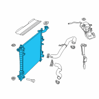 OEM Dodge Durango Engine Cooling Radiator Diagram - 68232592AB