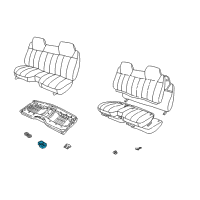 OEM 2000 GMC Sonoma Holder, Front Seat Cup *Graphite Diagram - 12385068