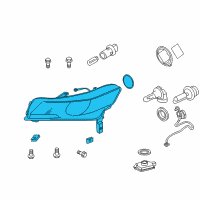 OEM 2012 Acura TL Right Headlight Headlamp Diagram - 33101-TK4-A11
