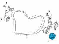 OEM Kia Niro EV Pulley-Idler Diagram - 2528703HA0