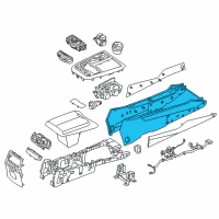 OEM 2016 Hyundai Equus Console Assembly-Floor Diagram - 84610-3N810-RY