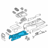OEM Hyundai Equus Reinforcement Assembly-Rear Console Diagram - 84613-3N910