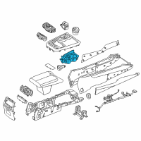 OEM 2015 Hyundai Equus Cup Holder Assembly Diagram - 84670-3N800-VR4