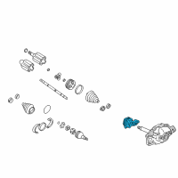 OEM Chevrolet Trailblazer Axle Disconnect Intermediate Shaft Bearing Assembly Diagram - 15884291