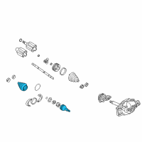 OEM 2009 GMC Envoy Joint Kit, Front Wheel Drive Shaft C/V Diagram - 26059673