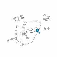 OEM Lexus GS460 Rear Door Motor Lock Assembly, Right Diagram - 69050-30491