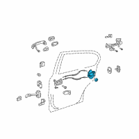 OEM 2007 Lexus GS450h Rear Door Motor Lock Assembly, Right Diagram - 69050-30491