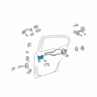 OEM 2006 Lexus GS430 Rear Door Inside Handle Sub-Assembly, Left Diagram - 69208-30040-E0