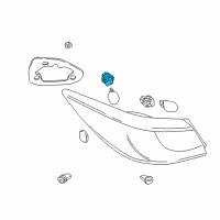 OEM Scion iA Stop Lamp Bulb Socket Diagram - 90118-WB737