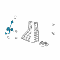 OEM Lexus Socket & Wire, Rear Combination Lamp Diagram - 81555-60A00
