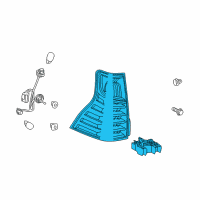 OEM Lexus Lamp Assembly, Rear Combination Diagram - 81550-WY040