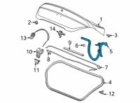 OEM Cadillac CT4 Hinge Diagram - 84859011