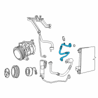 OEM 2012 Jeep Compass Line-A/C Discharge Diagram - 68104927AA