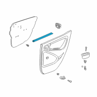 OEM Toyota Echo Weatherstrip Diagram - 68173-52051