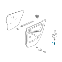 OEM 2000 Toyota Echo Regulator Handle Diagram - 69260-52030-B4