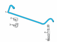 OEM 2020 Cadillac CT4 Stabilizer Bar Diagram - 84143821