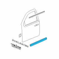 OEM 2008 Chevrolet Suburban 2500 Body Side Molding Diagram - 25991768