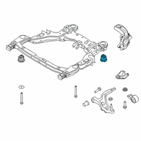 OEM 2018 Ford Police Interceptor Sedan Engine Cradle Front Bushing Diagram - DE9Z-5400155-B