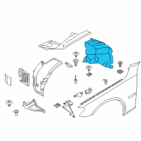 OEM 2013 BMW 740i Cover, Wheel Arch, Rearsection, Front Right Diagram - 51-71-7-185-160
