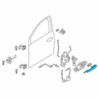 OEM 2022 BMW 228i xDrive Gran Coupe Front Passenger Side Door Handle Diagram - 51-21-9-491-458