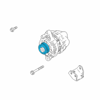 OEM 1999 Chevrolet Tracker Serpentine Idler Pulley Diagram - 91174496