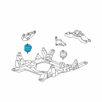 OEM 2006 Cadillac STS Front Mount Diagram - 25971089