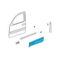 OEM 2001 Pontiac Bonneville Molding Asm, Front Side Door Center *Primed Diagram - 89024552