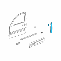 OEM 2003 Pontiac Bonneville Applique Asm-Front Side Door Window Frame Front Diagram - 10359502