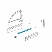 OEM 2005 Pontiac Bonneville Side Molding Diagram - 12483101