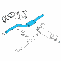 OEM 2017 BMW 530i Front Silencer Diagram - 18-30-8-652-304