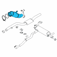 OEM 2018 BMW 530i Catalytic Converter Diagram - 18-32-8-652-180