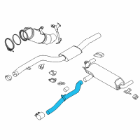 OEM 2022 BMW 540i Intermediate Pipe Diagram - 18-30-8-652-305