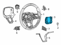 OEM 2022 Jeep Grand Wagoneer STEERING WHEEL Diagram - 68546905AA